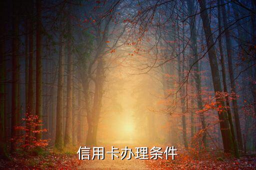 信用卡办理条件