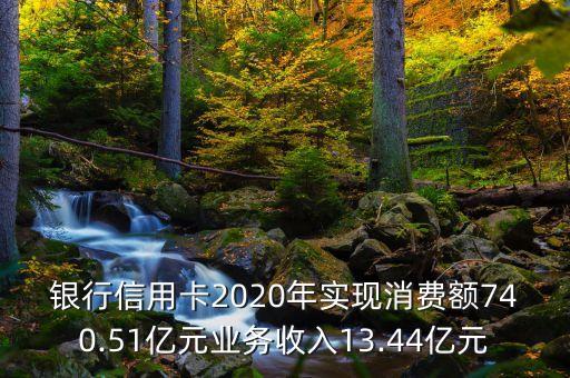 银行信用卡2020年实现消费额740.51亿元业务收入13.44亿元