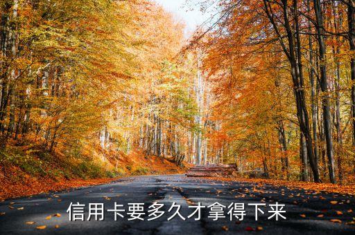 信用卡要多久才拿得下来