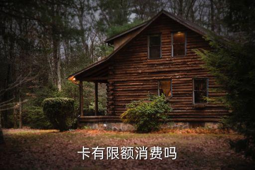 卡有限额消费吗