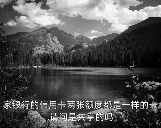 家银行的信用卡两张额度都是一样的卡,请问是共享的吗