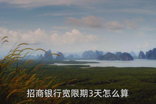 招商银行宽限期3天怎么算