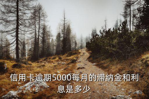 信用卡逾期5000每月的滞纳金和利息是多少
