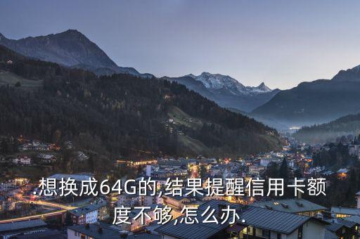 .想换成64G的,结果提醒信用卡额度不够,怎么办.