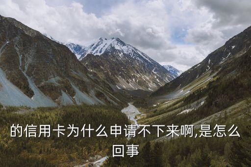 的信用卡为什么申请不下来啊,是怎么回事