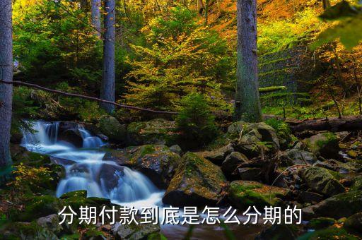 分期付款到底是怎么分期的