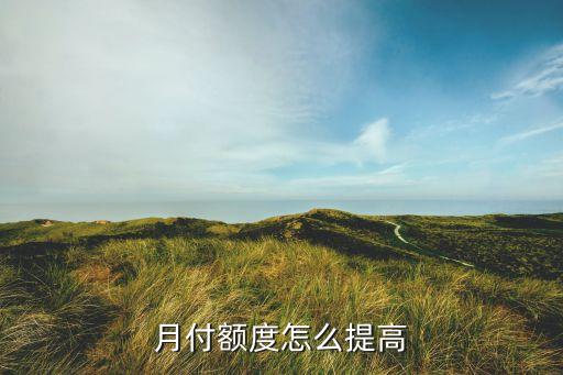 月付额度怎么提高