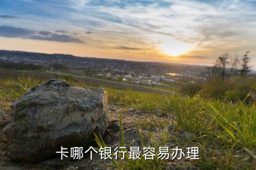 卡哪个银行最容易办理