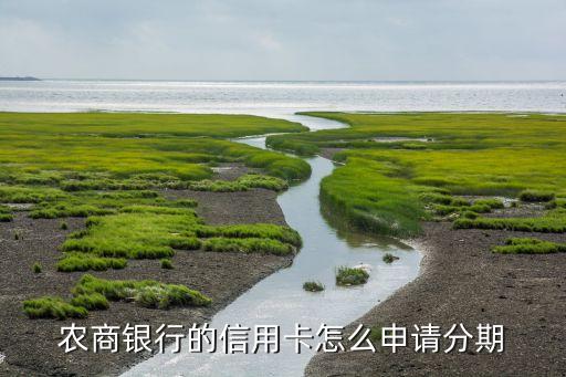 农商银行的信用卡怎么申请分期