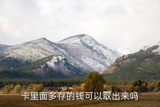卡里面多存的钱可以取出来吗
