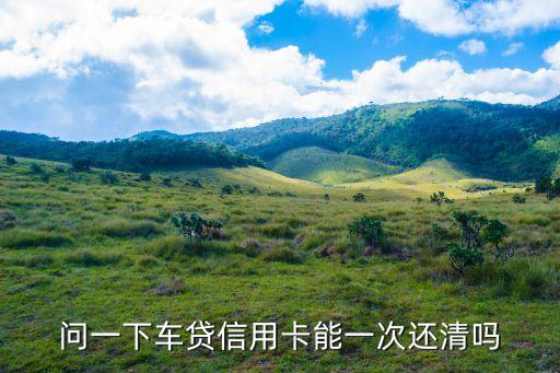 问一下车贷信用卡能一次还清吗