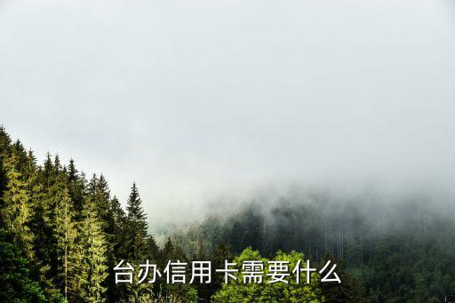 台办信用卡需要什么
