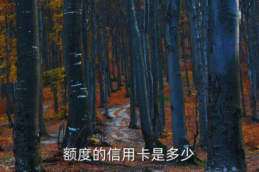 额度的信用卡是多少