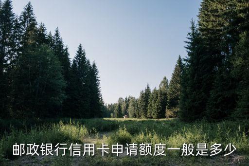 邮政银行信用卡申请额度一般是多少
