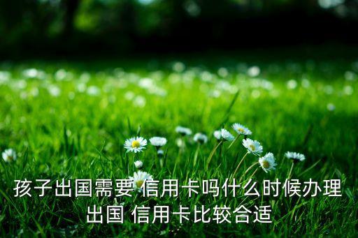 孩子出国需要 信用卡吗什么时候办理出国 信用卡比较合适