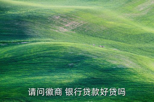 请问徽商 银行贷款好贷吗