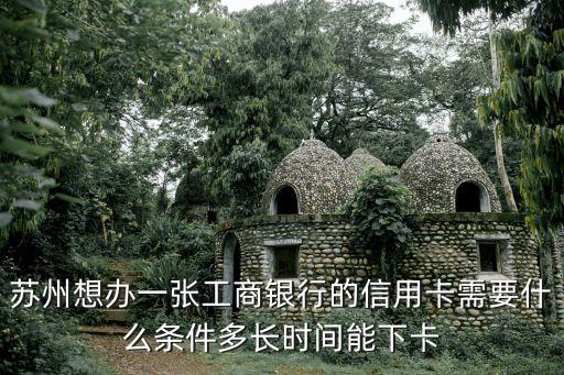 苏州想办一张工商银行的信用卡需要什么条件多长时间能下卡