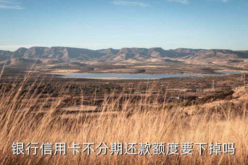 银行信用卡不分期还款额度要下掉吗
