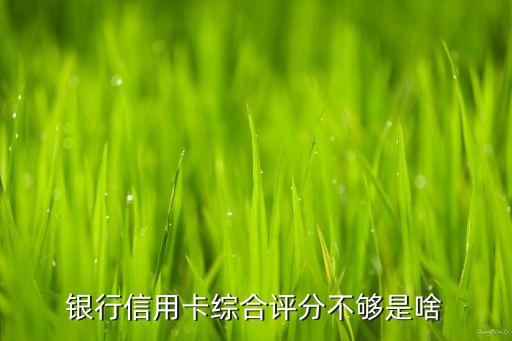 银行信用卡综合评分不够是啥