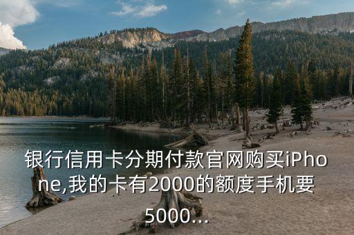 银行信用卡分期付款官网购买iPhone,我的卡有2000的额度手机要5000...