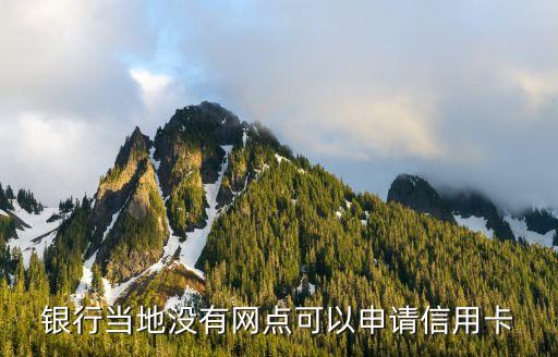 银行当地没有网点可以申请信用卡