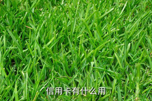信用卡有什么用