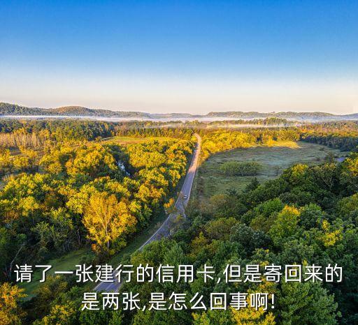 申请信用卡收到两张卡,我的信用卡收到了两张卡