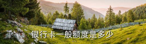 银行卡一般额度是多少