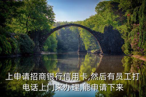 上申请招商银行信用卡,然后有员工打电话上门来办理,能申请下来