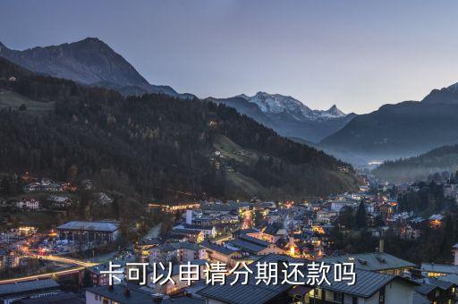 卡可以申请分期还款吗