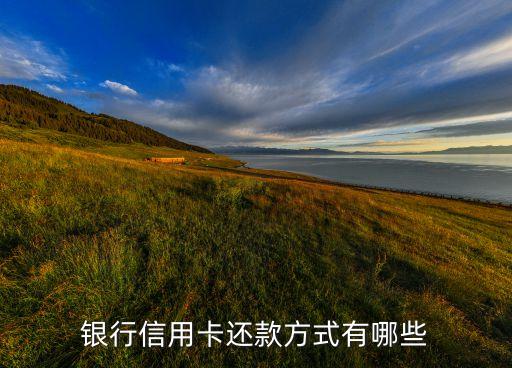 银行信用卡还款方式有哪些