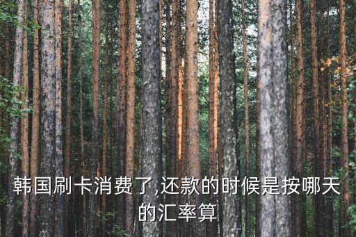 韩国刷卡消费了,还款的时候是按哪天的汇率算