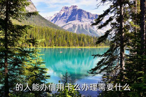 的人能办信用卡么办理需要什么