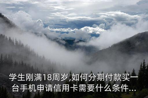 学生刚满18周岁,如何分期付款买一台手机申请信用卡需要什么条件...