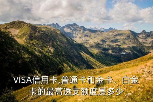 VISA信用卡,普通卡和金卡、白金卡的最高透支额度是多少