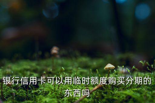 银行信用卡可以用临时额度购买分期的东西吗