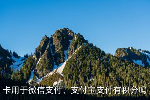 卡用于微信支付、支付宝支付有积分吗