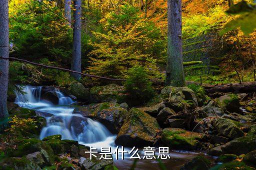 卡是什么意思
