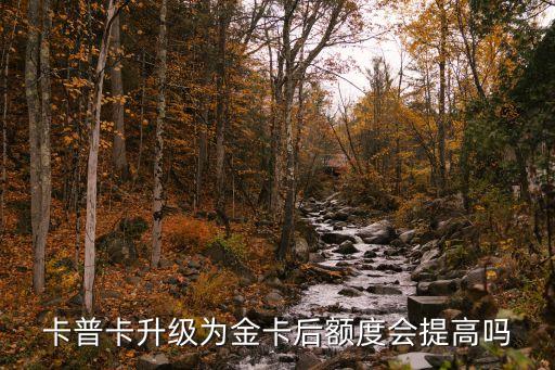 卡普卡升级为金卡后额度会提高吗