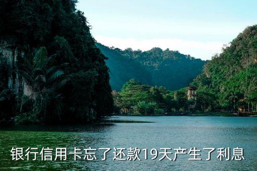 银行信用卡忘了还款19天产生了利息
