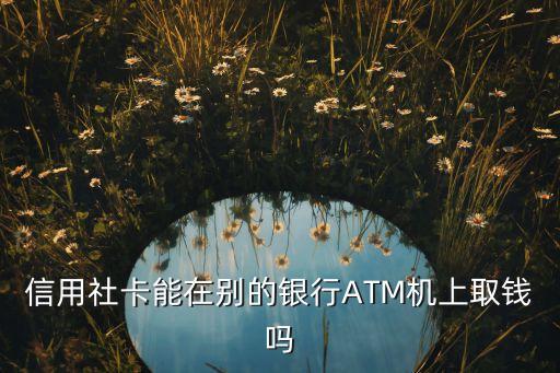 信用社卡能在别的银行ATM机上取钱吗