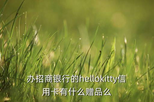 办招商银行的hellokitty信用卡有什么赠品么