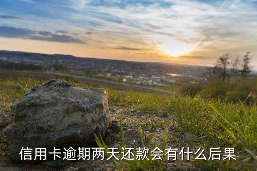 信用卡逾期两天还款会有什么后果