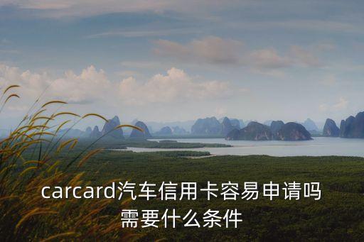 carcard汽车信用卡容易申请吗需要什么条件