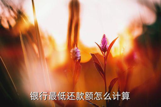银行最低还款额怎么计算