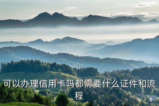 可以办理信用卡吗都需要什么证件和流程