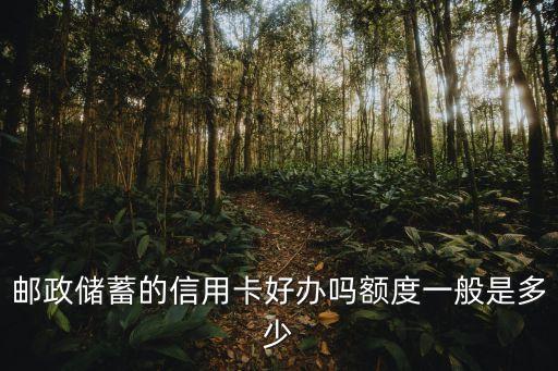 邮政储蓄的信用卡好办吗额度一般是多少
