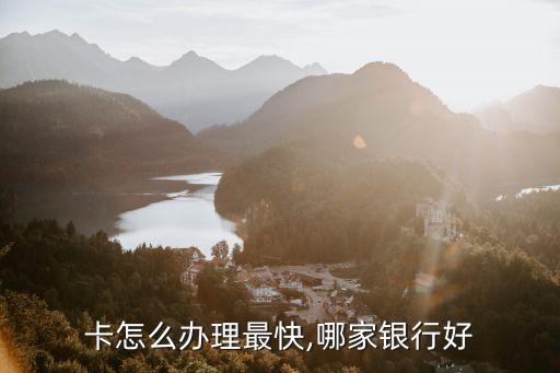 卡怎么办理最快,哪家银行好