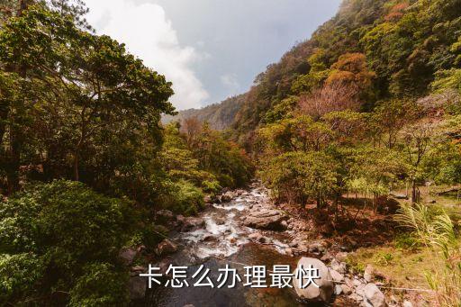 卡怎么办理最快