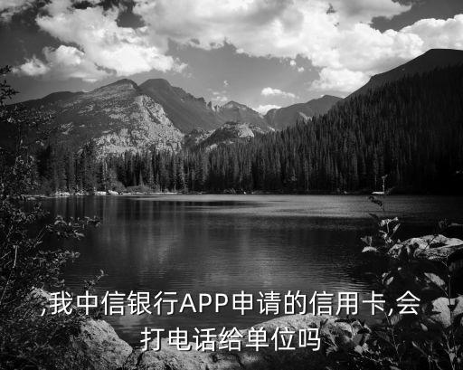 ,我中信银行APP申请的信用卡,会打电话给单位吗